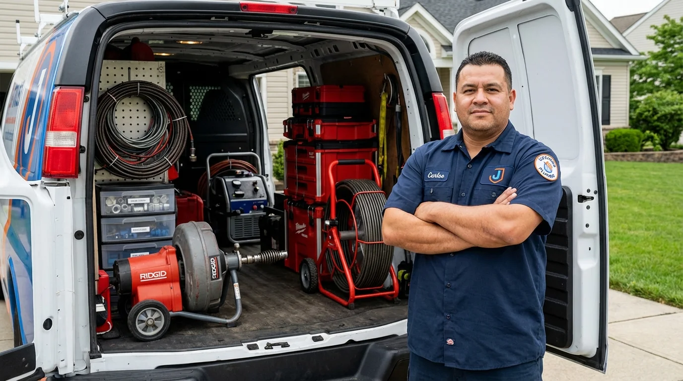 Professional drain cleaning equipment and Johns Plumbing LLC plumber in Watonga